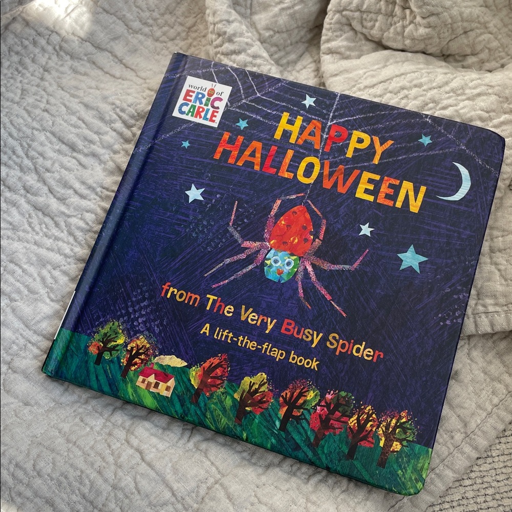 3/$25 🪩 The Busy Spider Eric Carle Halloween | Kids Halloween Board Book